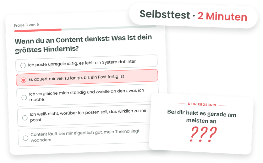 Vorschau des Selbsttests „Wo hakt's in deinem Marketing gerade wirklich?“